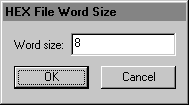 Hex file word size